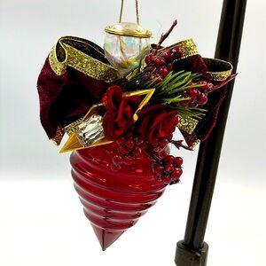 Handmade Glass Christmas Angel Tree Ornament NEW